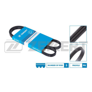 V-ribbed Belt ZEKKERT KR-3PK850