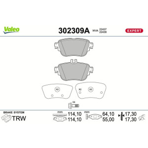 Jarrupala, levyjarru VALEO 302309A