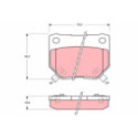 Brake Pad Set, disc brake TRW GDB1007