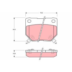 Piduriklotsi komplekt,ketaspidur TRW GDB1007