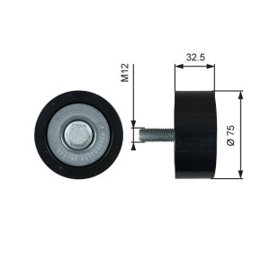 Deflection/Guide Pulley, V-ribbed belt GATES T36741