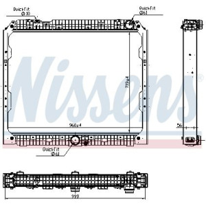 Radiaator,mootorijahutus NISSENS 627002