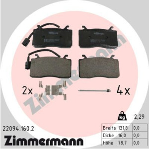 Brake Pad Set, disc brake ZIMMERMANN 22094.160.2
