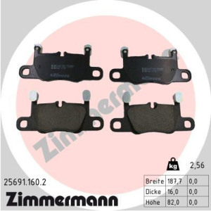Комплект тормозных колодок, дисковый тормоз ZIMMERMANN 25691.160.2