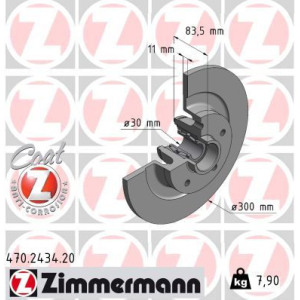 Brake Disc ZIMMERMANN 470.2434.20