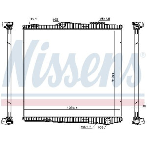 Radiaator,mootorijahutus NISSENS 672900