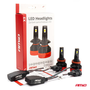 02981 LED Headlights X3 Series H8/H9/H11/H16 AMiO