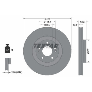 Brake Disc TEXTAR 92315003