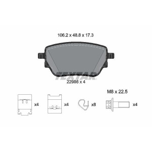 Brake Pad Set, disc brake TEXTAR 2298601