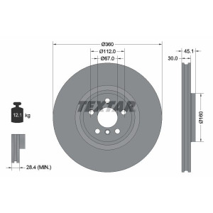 Brake Disc TEXTAR 92307203