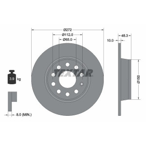 Brake Disc TEXTAR 92224903