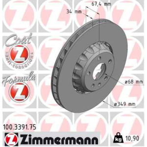 Brake Disc ZIMMERMANN 100.3391.75