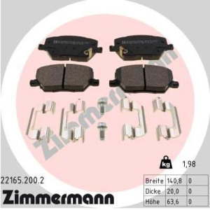 Piduriklotsi komplekt,ketaspidur ZIMMERMANN 22165.200.2