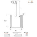 Carbon Brush, starter AS-PL SB1006