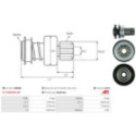Freewheel Gear, starter AS-PL SD0058