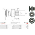 Freewheel Gear, starter AS-PL SD0096