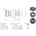 Freewheel Gear, starter AS-PL SD0137P