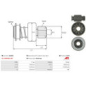 Freewheel Gear, starter AS-PL SD3025