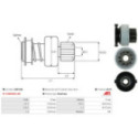 Freewheel Gear, starter AS-PL SD9164S
