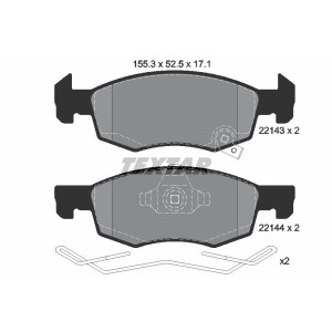 Brake Pad Set, disc brake TEXTAR 2214301