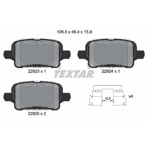 Brake Pad Set, disc brake TEXTAR 2292301
