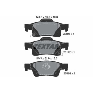 Brake Pad Set, disc brake TEXTAR 2519601