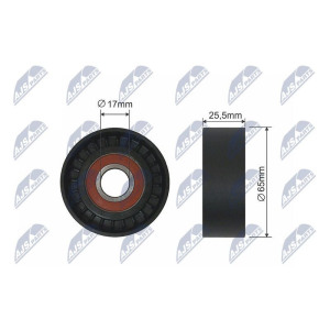 Tensioner Pulley, V-ribbed belt NTY RNK-CT-000