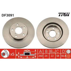 Jarrulevy TRW DF3091