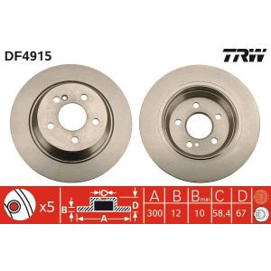 Brake Disc TRW DF4915