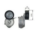 Belt Tensioner, V-ribbed belt GATES T39211