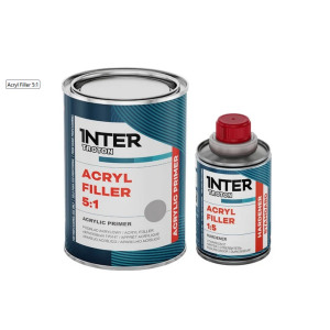 2K korkearakenteinen akryylipohjamaali Acrylic filler HS 2K 5:1 red 500ml TROTON