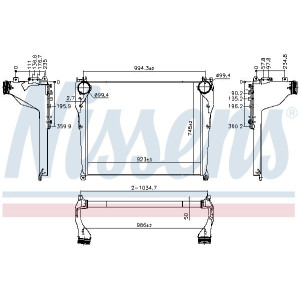 Charge Air Cooler NISSENS 961568