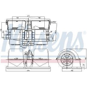Interior Blower NISSENS 87134