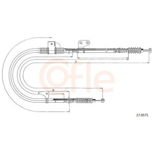 Cable Pull, parking brake COFLE 92.17.0571