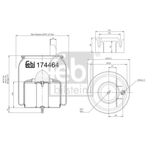 Кожух пневматической рессоры FEBI BILSTEIN 174464