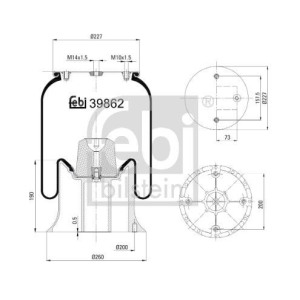 Metallipalje, ilmajousitus FEBI BILSTEIN 39862