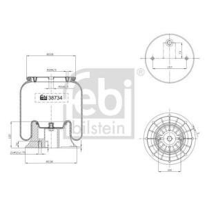 Bellow, air suspension FEBI BILSTEIN 38734