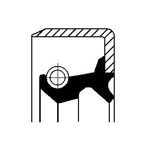 Shaft Seal, wheel hub CORTECO 19016591B