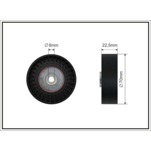 Deflection/Guide Pulley, V-ribbed belt CAFFARO 06-14
