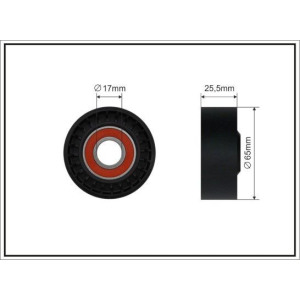 Tensioner Pulley, V-ribbed belt CAFFARO 191-00