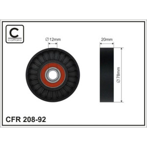 Deflection/Guide Pulley, V-ribbed belt CAFFARO 208-92
