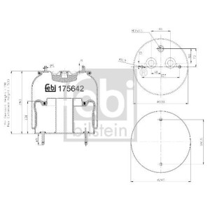 Кожух пневматической рессоры FEBI BILSTEIN 175642