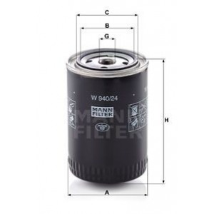 Filter, operating hydraulics MANN-FILTER W 940/24