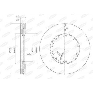 Тормозной диск BERAL BCR225A