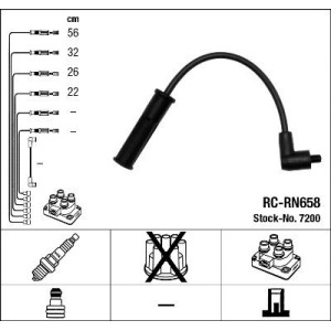 Ignition Cable Kit NGK 7200