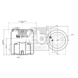 Metallipalje, ilmajousitus FEBI BILSTEIN 39153