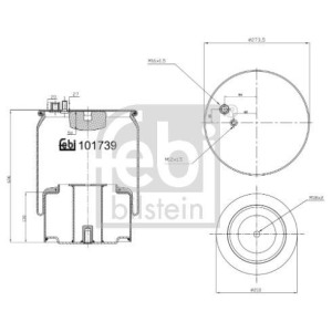 Metallipalje, ilmajousitus FEBI BILSTEIN 101739