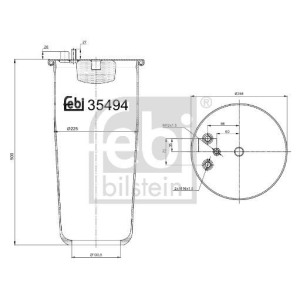 Bellow, air suspension FEBI BILSTEIN 35494