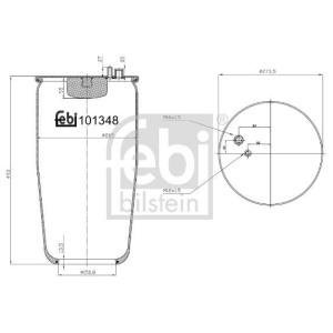 Кожух пневматической рессоры FEBI BILSTEIN 101348