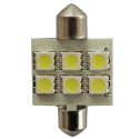 SCT 210148 LED-polttimo C5W/C10W 12V 6×5050 SMD T11×31 SV8.5